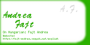 andrea fajt business card